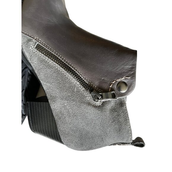 Earth Conway Maple Leather Women's Gray Zipper Ankle & Booties Boots Size 8.5 - Picture 8 of 13